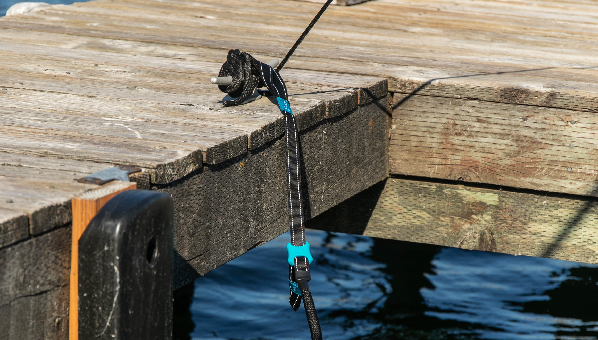 The Original Adjustable Bungee Dock Tie Made in USA - Stainless Steel –  Boat Lines & Dock Ties