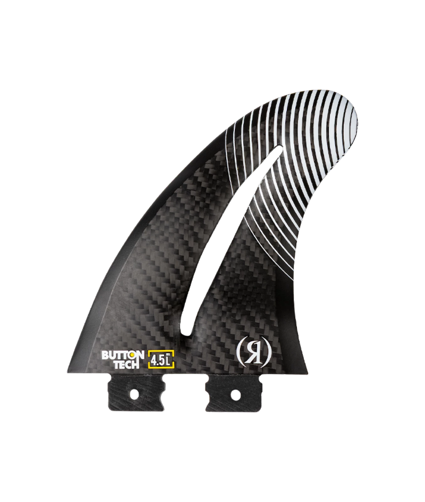 RONIX WAKESURF FINS BUTTON FLO THRU CARBON LEFT 4.5 SIDE 1