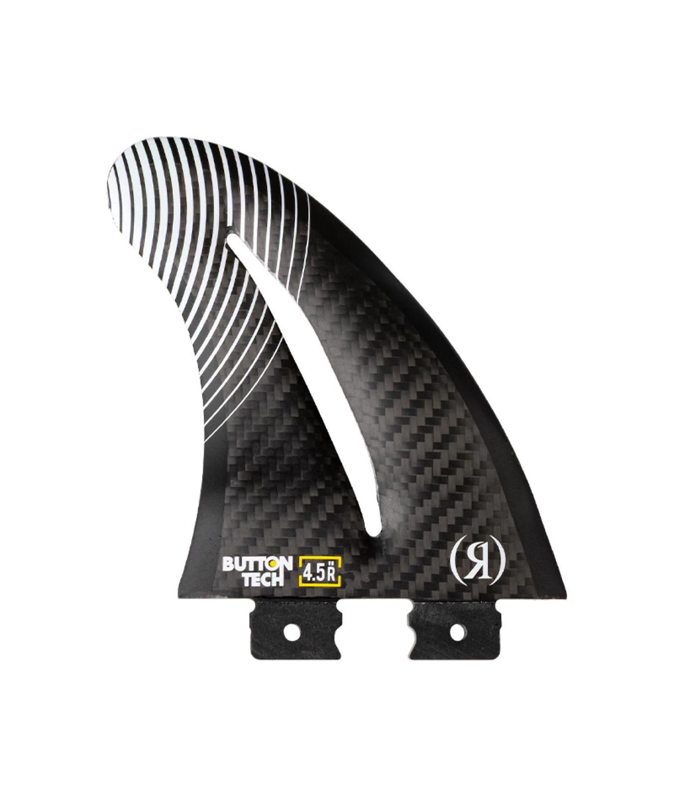 RONIX WAKESURF FINS BUTTON FLO THRU CARBON RIGHT 4.5 SIDE 2