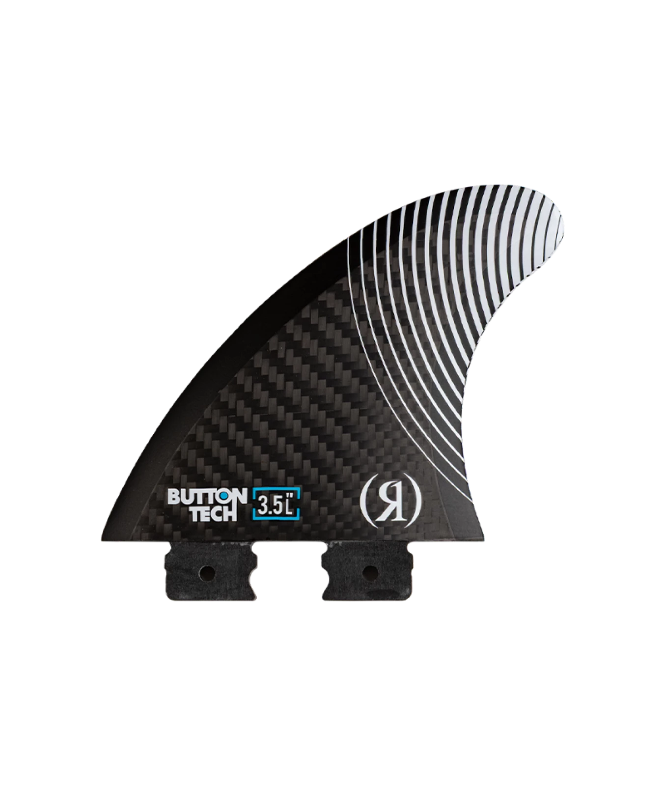 RONIX WAKESURF FINS BUTTON BLUEPRINT CARBON 3.5 SIDE 1