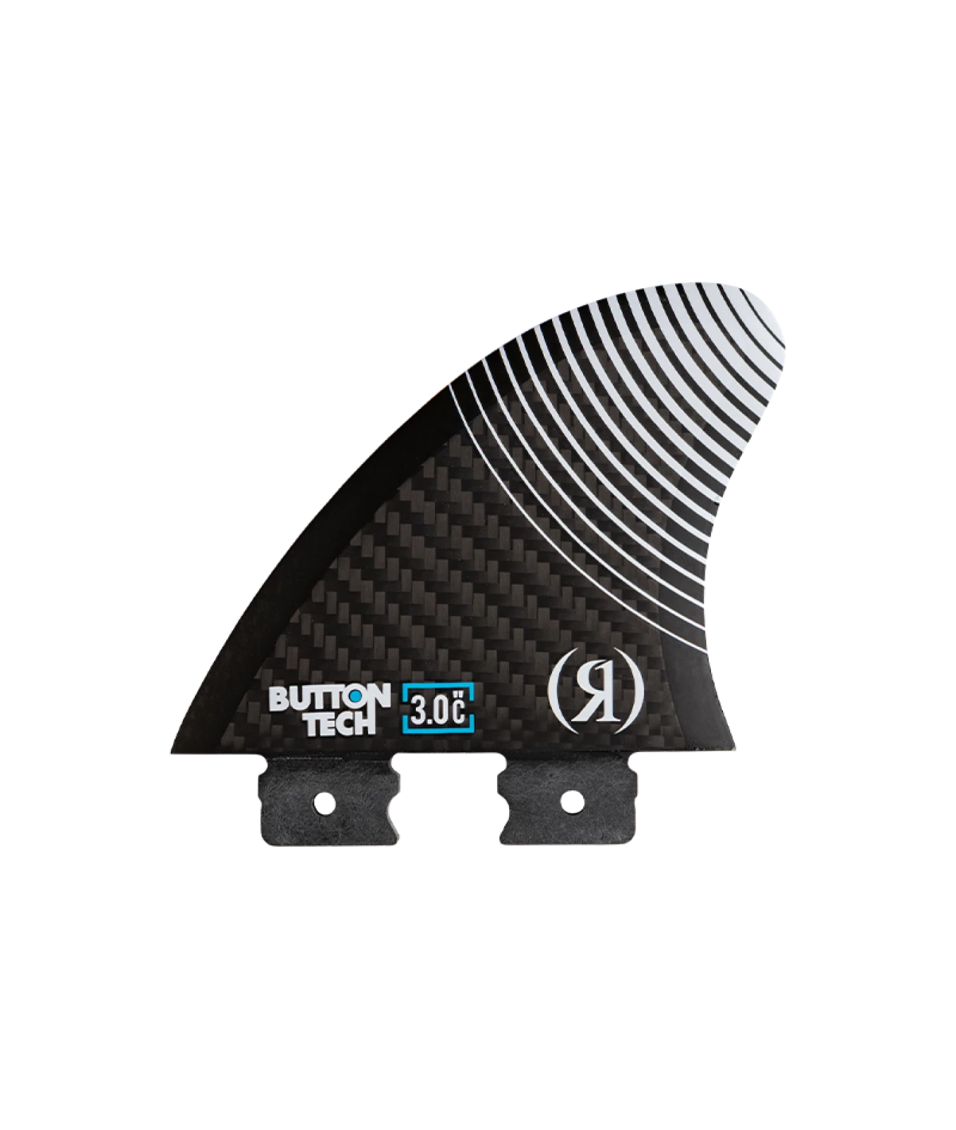 RONIX WAKESURF FINS BUTTON BLUEPRINT CARBON CENTER 3.0 SIDE 1