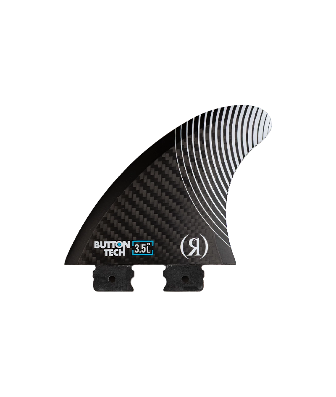 RONIX WAKESURF FINS BUTTON BLUEPRINT CARBON 3.5 SIDE 1