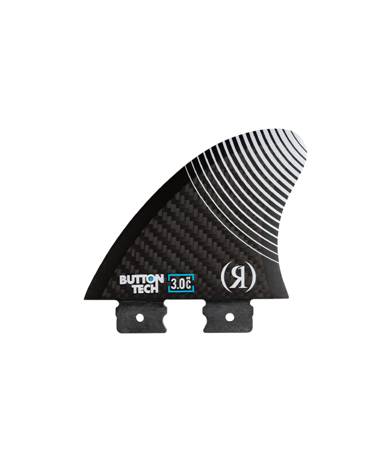 RONIX WAKESURF FINS BUTTON BLUEPRINT CARBON CENTER 3.0 SIDE 1