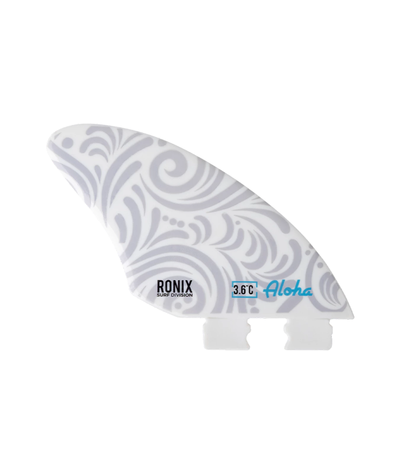RONIX WAKESURF FINS BUTTON ALOHA FIBERGLASS 3.6 IN. SIDE B