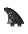 RONIX WAKESURF FINS BUTTON  CHEESE GRATER CARBON 3.5 A SIDE 2