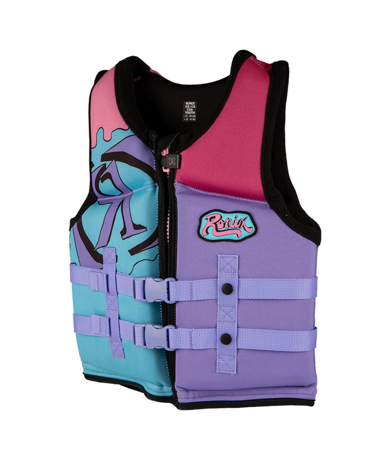 RONIX 中型ライフジャケット USCGA Ronix August Youth CGA Vest | Coast Guard Approved Girls Life