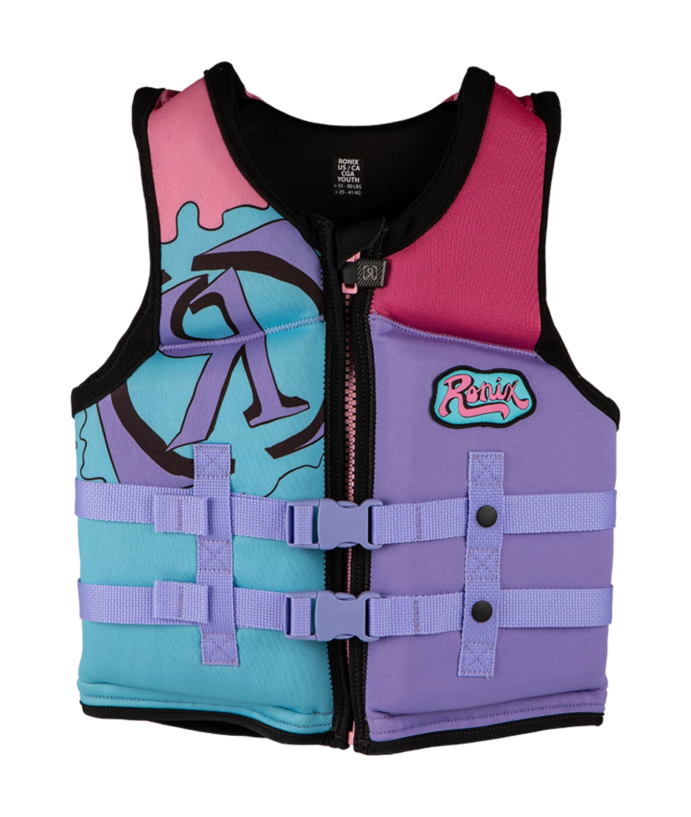 RONIX 中型ライフジャケット USCGA Ronix August Youth CGA Vest | Coast Guard Approved Girls Life
