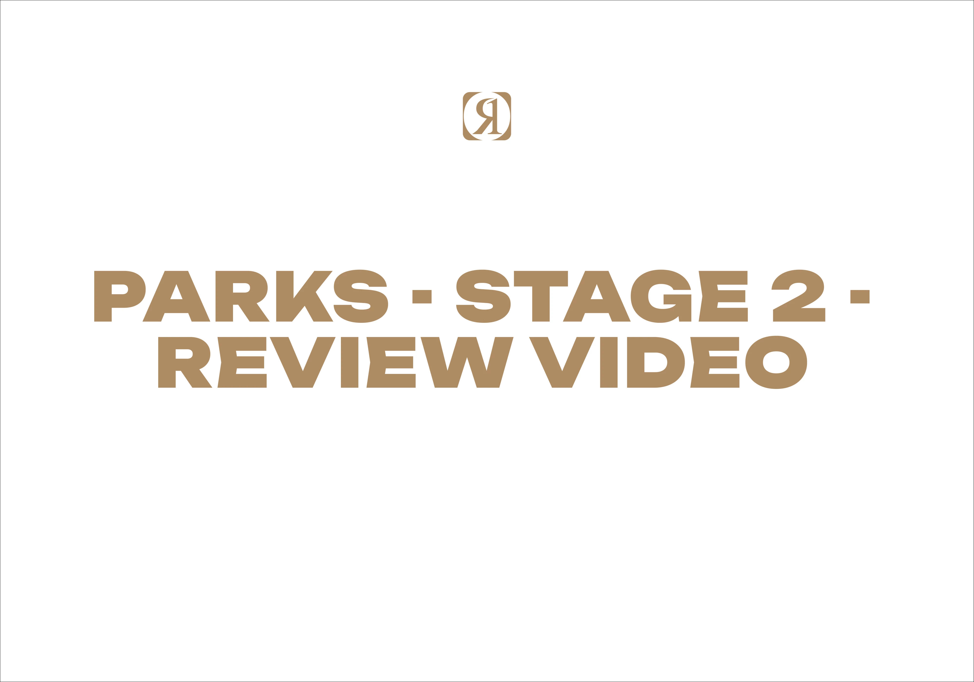Parks - Stage 2 - Review Video