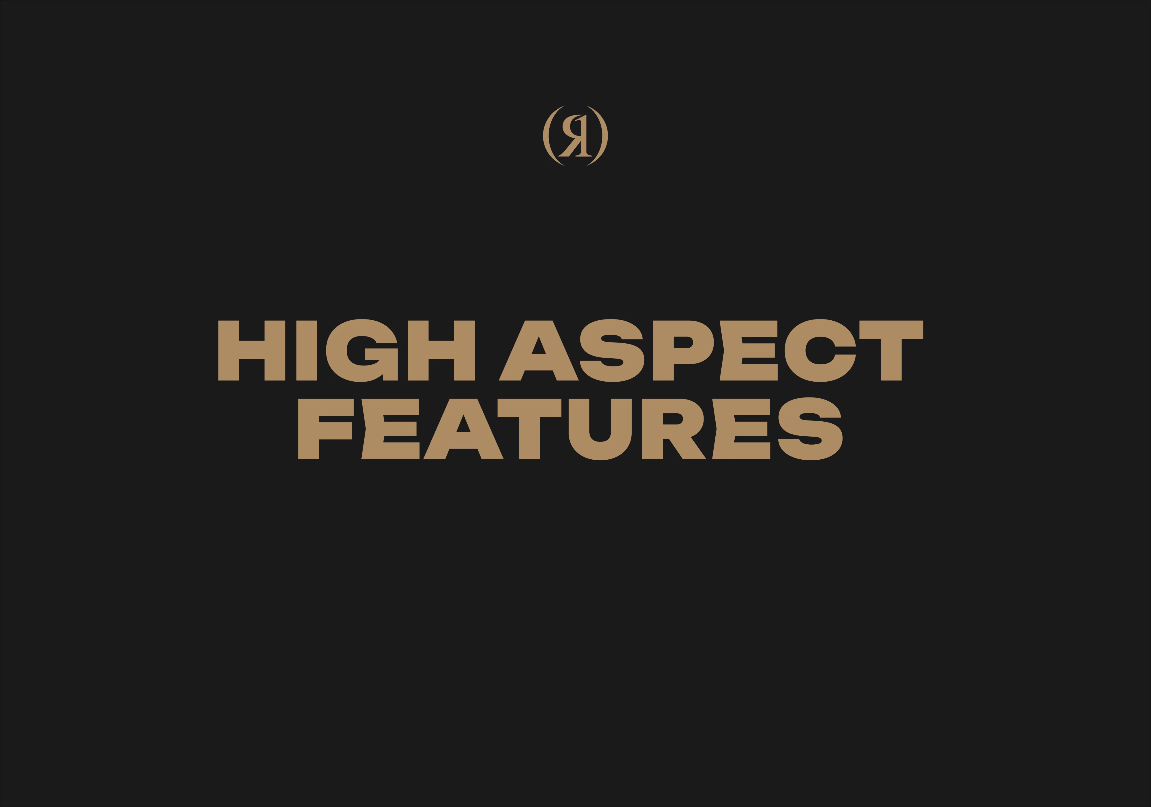 HIGH ASPECT FEATURES
