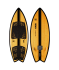 2023 RONIX WAKESURFER KOAL FISH BOTH