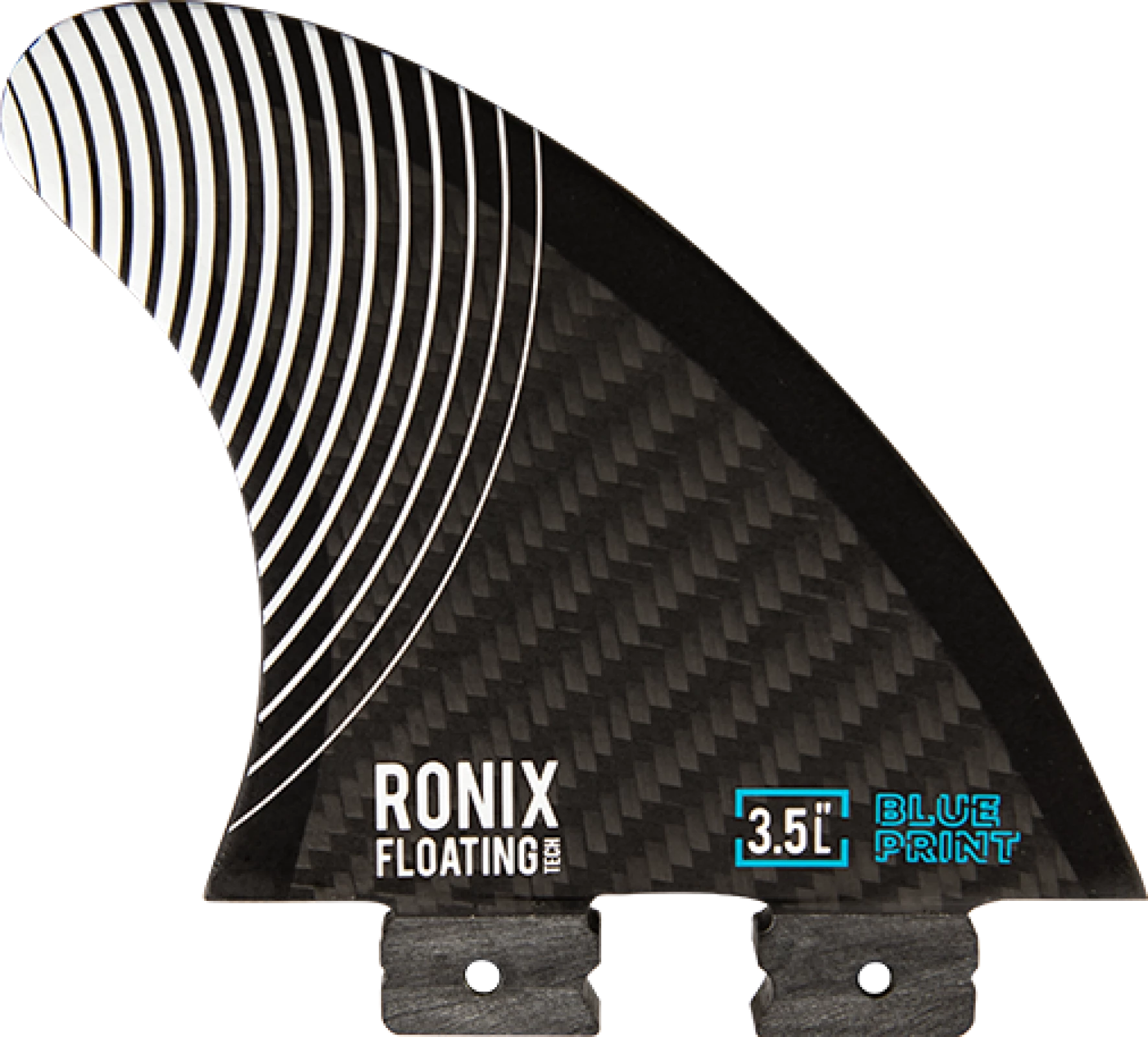 2023 RONIX WAKESURF FINS BLUEPRINT BUTTON 3.5- LEFT SIDE A