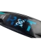 Ronix RXT wakeboard graphic, base inset shot of the bottom of board, showing color gradient RXT with veil material, white Ronix icon