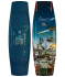 Ronix Supreme wakeboard graphic, top and base side by side shot featuring Supreme type, Florida based collage, lenticular badge and orange wakeboard fins.