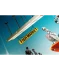 Ronix Supreme wakeboard graphic, fish market sign, with a pelican