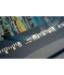 Ronix Supreme wakeboard graphic, showing the top middle graphic that features film markings with RNX and 8:12