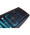 Base inset image of Ronix Men's Vault wakeboard, black board with blue letters