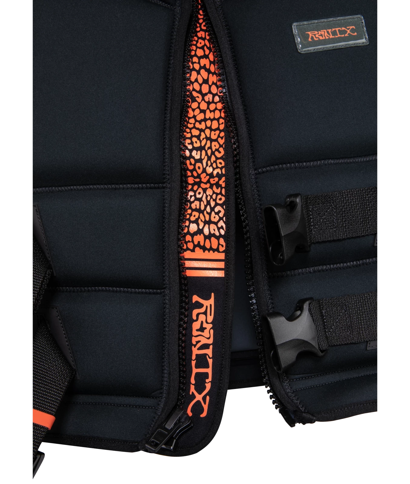 RONIX-WAKE-WOMENS-COAST-GUARD-APPROVED-LIFE-VEST-RISE-CAPELLA-4.0-L50-INSET-INNER-ZIPPER-LEOPARD