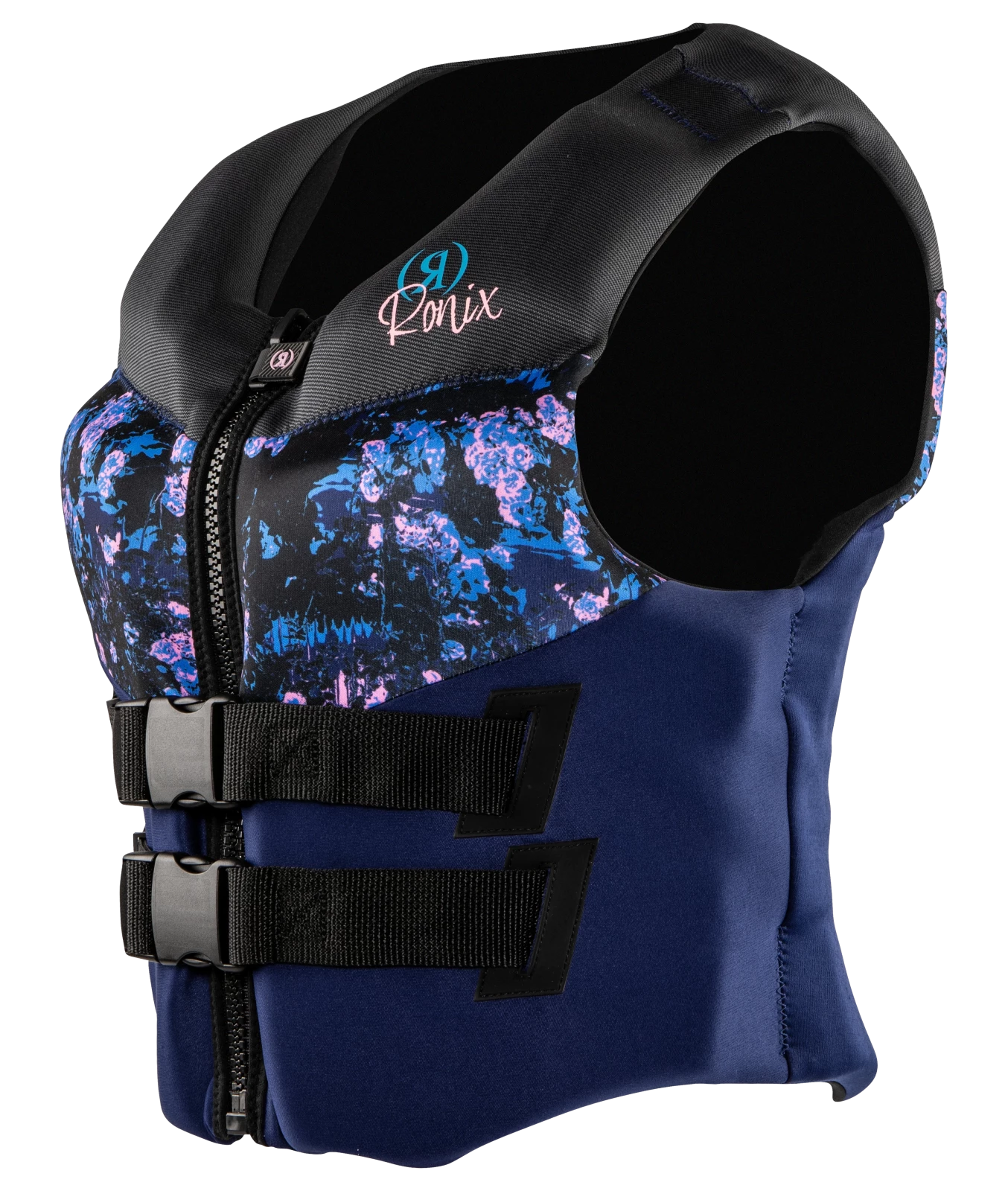 RONIX-WAKE-WOMENS-COAST-GUARD-APPROVED-LIFE-VEST-DAYDREAM-STANDARD-FIT-L70-SPINNING-FRONT-LEFT