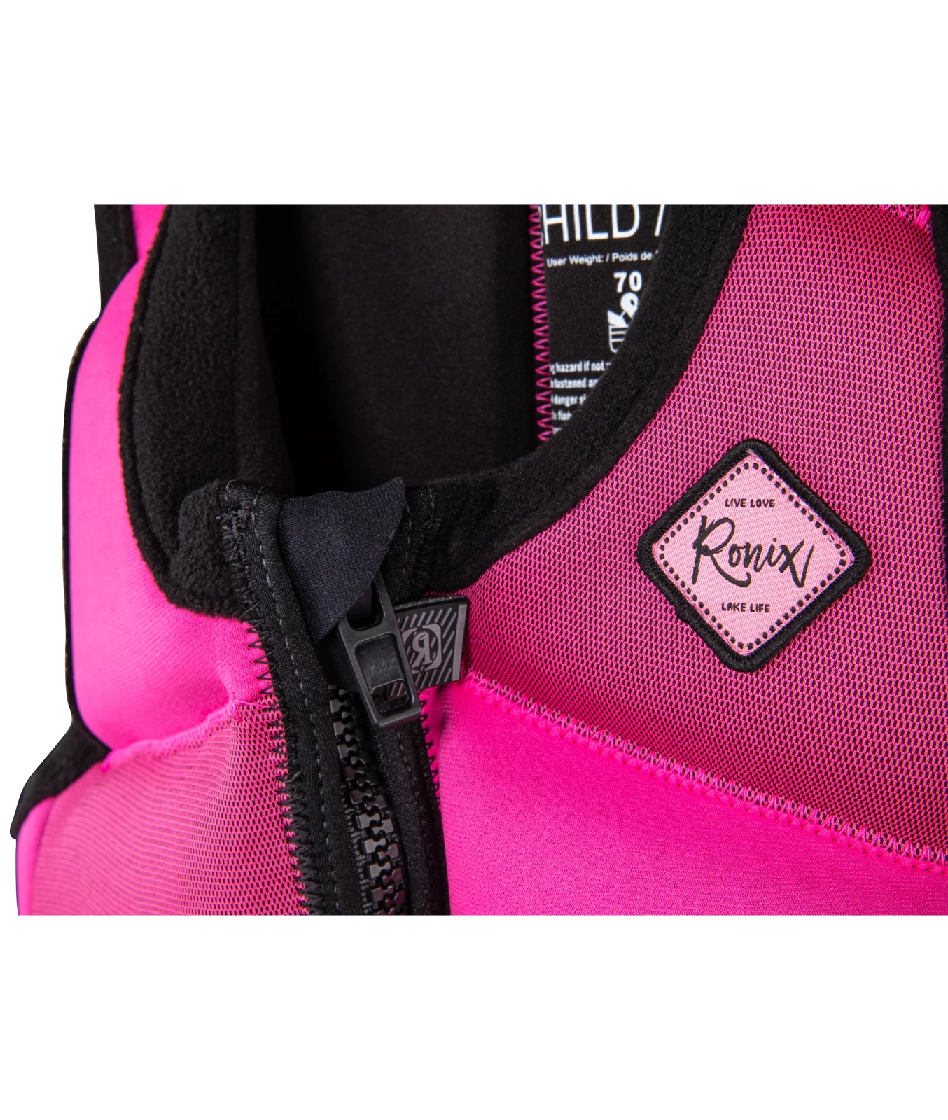 RONIX-LIFE-JACKET-AUGUST-CHILD-KIDS-CGA-2027-INSET-INNER-ZIPPER